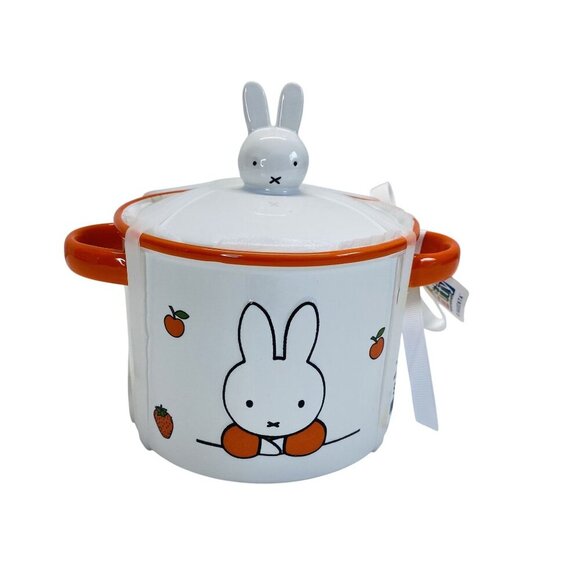 Miffy Ceramic Soup Pot With Lid & Handles Halloween Fall - Picture 1 of 5